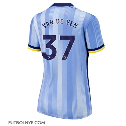 Camiseta Tottenham Hotspur Micky van de Ven #37 Visitante Equipación para mujer 2024-25 manga corta